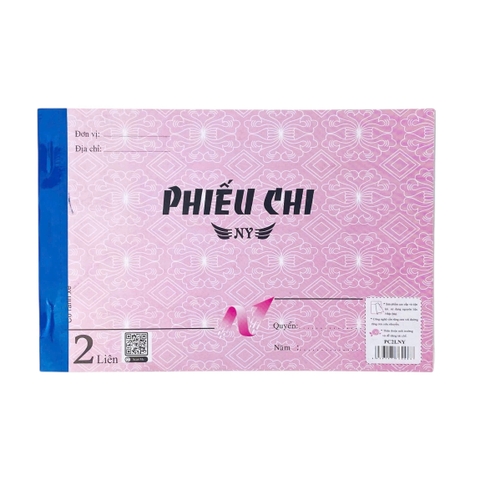 Phiếu chi NY 13x20cm 2 liên 50 bộ (10/100)