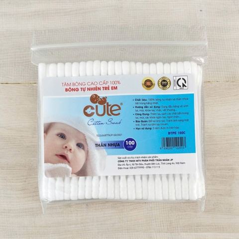 Bông ráy tai trẻ em Cute 100 cây thân nhựa