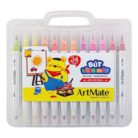 Bút lông màu 2 đầu ArtMate AM-WC453 24 màu