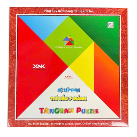 Bộ xếp hình trí uẩn 7 mảnh LHT, xếp hình Tangram