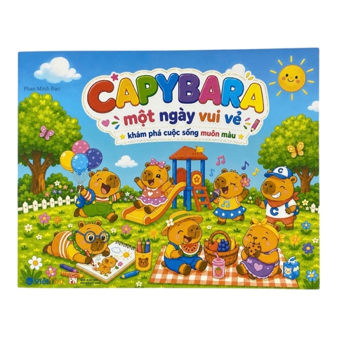 Sách tô màu - Capybara một ngày vui vẻ