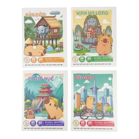 Tập DN Capybara 96 trang 80gsm 4 ô ly (10/100)