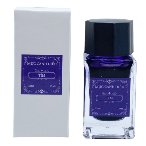 Mực bút máy Cánh Diều 15ml tím (12), Mực viết lá tre, Văn phòng phẩm