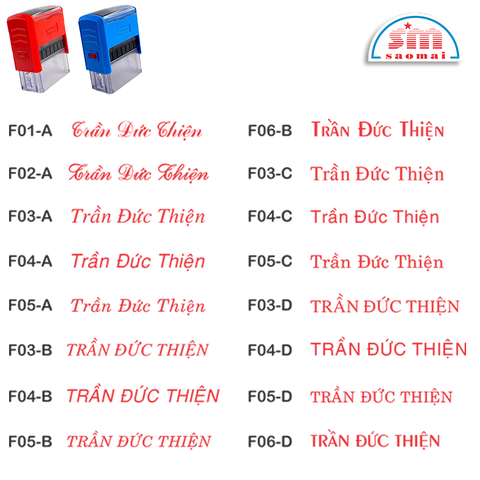 Dấu TD T214 38x14mm có nội dung/ họ tên / chức danh