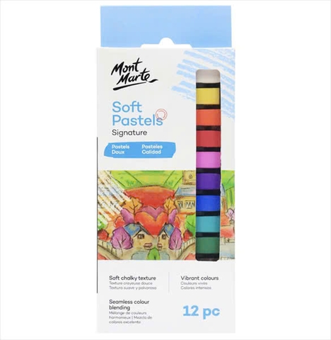 Phấn tiên Mont Marte Soft Pastels 12 màu