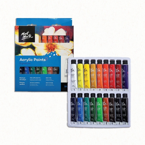 Bộ màu vẽ Acrylic Mont Marte PMHS0033 18 màu 12ml