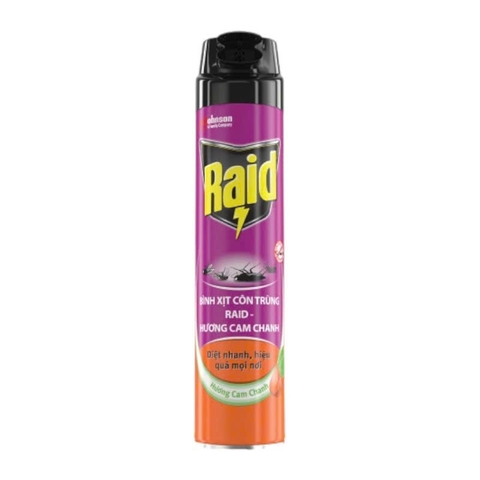 Bình xịt côn trùng Raid hương cam chanh 520ml (12)