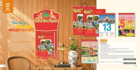 Lịch bloc siêu đại AH AH04-AH06 25x35cm 2027