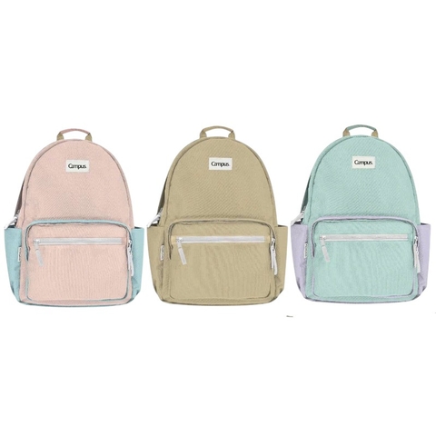 Balo học sinh Campus SCB-GR xanh lá/ SCB-PK hồng/ SCB-BE be