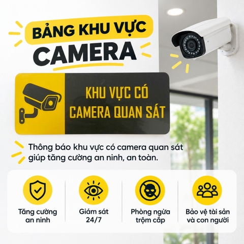 Bảng khu vực Camera màng mica 0.5mm 20x8cm dán decal (10)