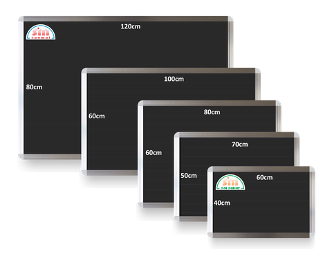 Bảng mica đen TV nhôm chỉ