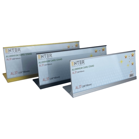 Bảng thông tin để bàn nhôm Enter AL37 300x100mm, Biển chức danh, Bảng tên để bàn, Kệ chức vụ (20)