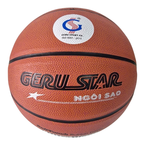 Banh bóng rổ Geru Star No.5 nâu