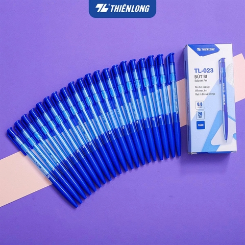 Bút bi TL-023 xanh dương, Viết nguyên tử, Bút bích (20/1200)