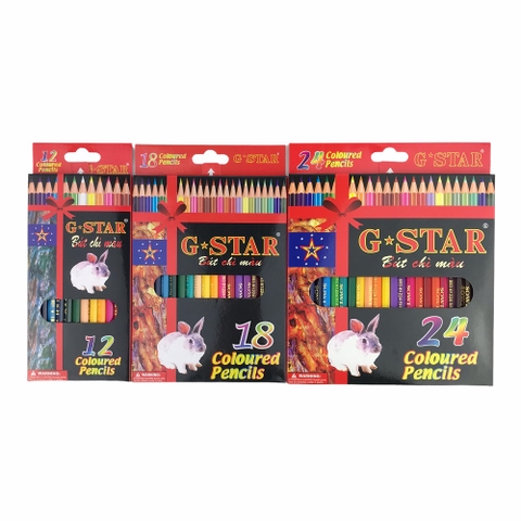 Bút chì màu Gstar 12 màu / 18 màu / 24 màu dài