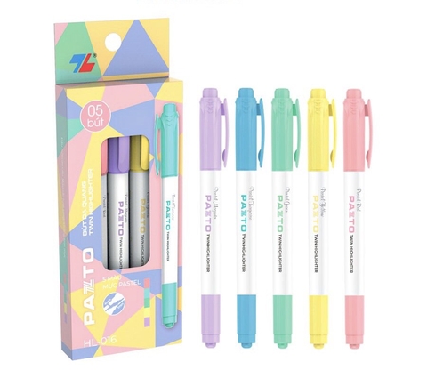 Bút dạ quang 2 đầu TL Flexoffice Pazto HL-016 (5)