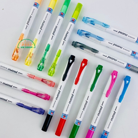 Bút dạ quang 2 đầu Uni Propus Window PUS-103T (10)