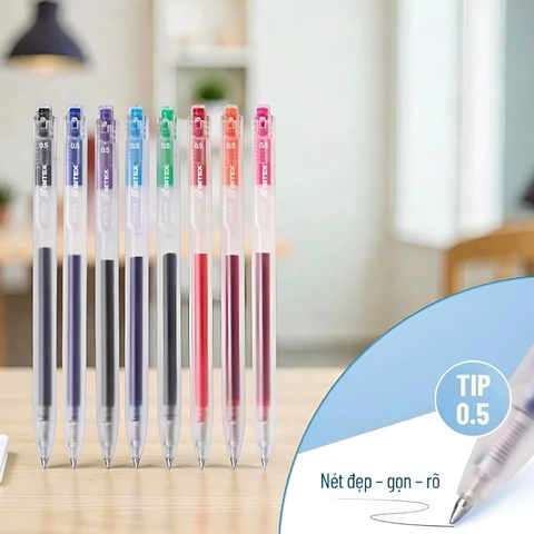 Bút gel Bitex G11 0.5mm, Bút bi nước, Viết mực nước  (12)