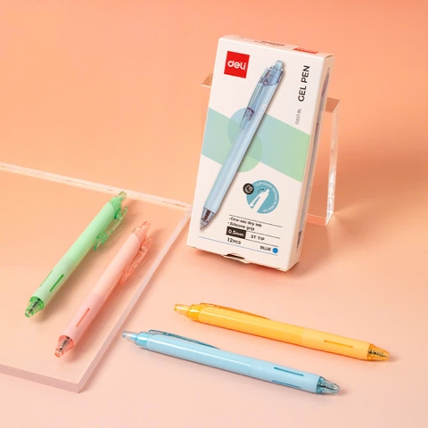 Bút gel Deli G337-BL xanh dương, Bút nước, Gel pen (12/144)