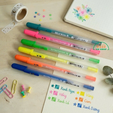 Bút gel Sakura Gelly Roll moonlight XPGB10, Bút neon, Bút trang trí (12)