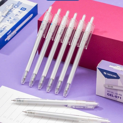 Bút gel TL GeL-071/ Plus tím (10), Bút bi nước, Viết mực nước, Văn phòng phẩm