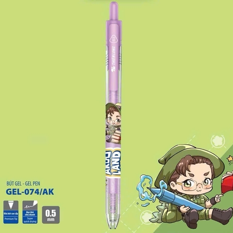 Bút gel TL GeL-074/AK 0.5mm tím, Bút bi nước, Viết mực nước (10)