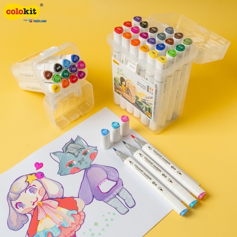 Bút lông màu 2 đầu TL Colokit AM-C001 / AM-C002