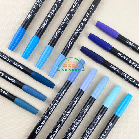 Bút lông màu Marvy 1500 Tone xanh biển