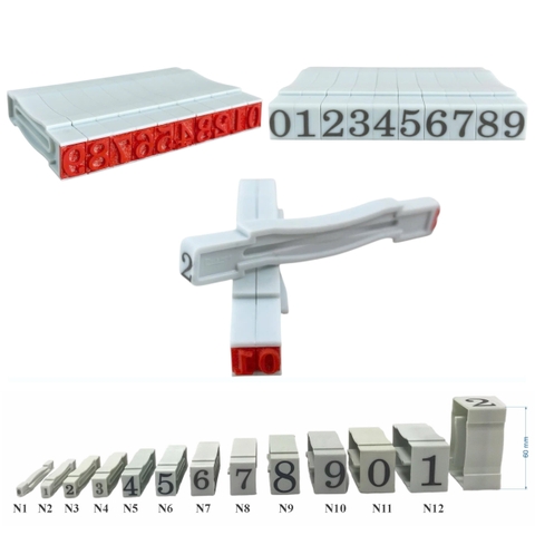 Dấu số ghép SM N1 / N2 / N3 / N4 / N5 / N6 / N7 / N8 / N9 / N10 / N11 / N12 10 ký tự mặt khắc