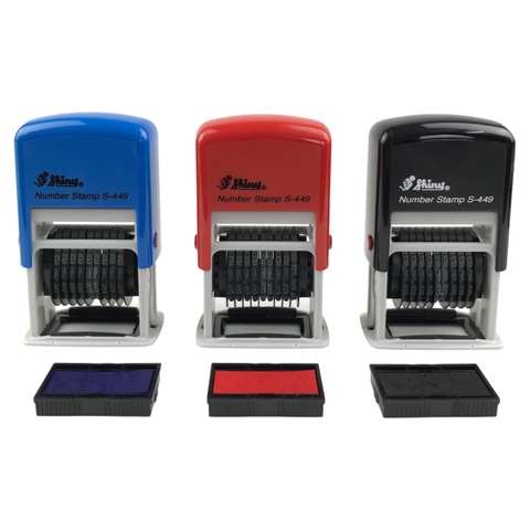 Dấu số xoay tự động - Thẻ mực Shiny S449 9 số 4mm