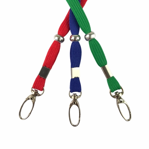 Dây đeo thẻ dù 1cm đầu móc xoay [50] (100)