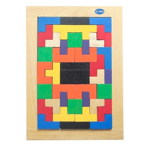 Đồ chơi bằng gỗ DT Win Win Toys 67152 - Bộ xếp gạch nhỏ