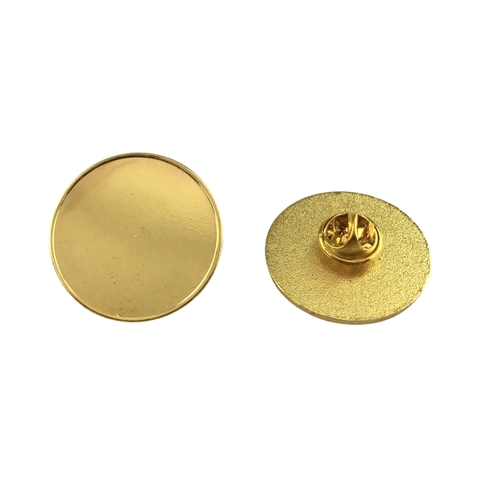 Phôi thẻ tên nhôm BT019 Φ30mm kim K001 vàng [10,100]