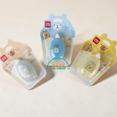 Băng keo 2 mặt dạng kéo Deli BL112, Băng dính (12)