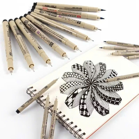 Bút lông kim Sakura Pigma Micron, Viết lông kim, Bút lông (12)