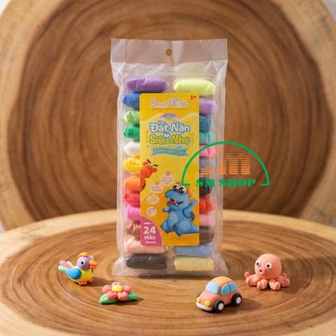 Đất nặn tự khô Smart Kids LC02 24 màu, Đất sét