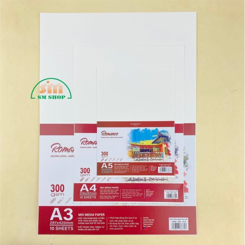 Giấy vẽ Takeyo Romance TMG-8368/ TMG-8369/ TMG-8370  300gsm 10 tờ