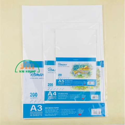 Giấy vẽ Takeyo Romance TMG-8375/ TMG-8364/ TMG-8365 200gsm 10 tờ