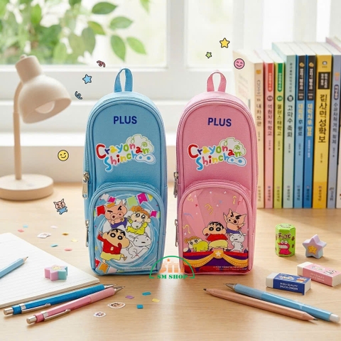 Hộp bút vải Plus 2 ngăn