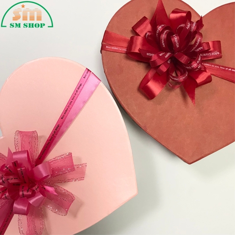 Hộp quà LL 30x10cm tim