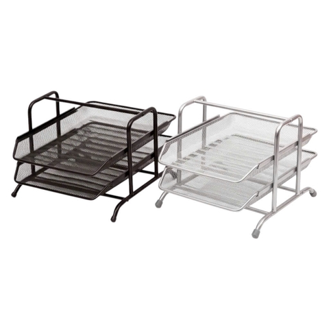 Kệ hồ sơ 2 tầng lưới Toppoint HY62002A, Kệ rổ, Kệ đựng hồ sơ