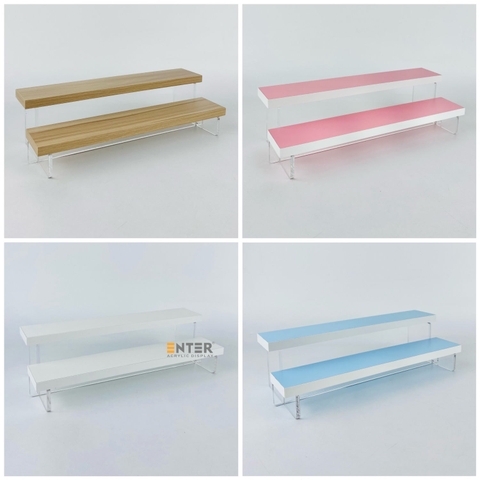 Kệ trưng bày Enter TB213 2 tầng 300x112x83mm, Kệ bậc thang để bàn, Kệ trưng bày nước hoa, mô hình