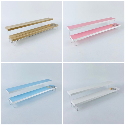 Kệ trưng bày Enter TB214 2 tầng 400x112x83mm, Kệ bậc thang để bàn, Kệ trưng bày nước hoa, mô hình