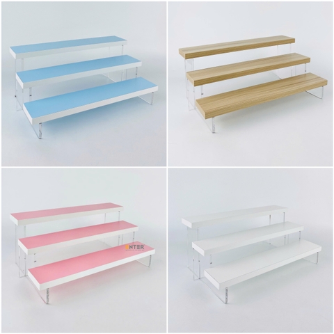 Kệ trưng bày Enter TB313 3 tầng 300x168x123mm, Kệ bậc thang để bàn, Kệ trưng bày nước hoa, mô hình