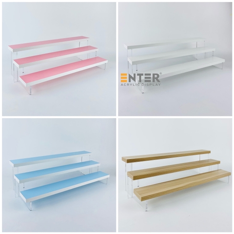 Kệ trưng bày Enter TB314 3 tầng 400x168x123mm, Kệ bậc thang để bàn, Kệ trưng bày nước hoa, mô hình