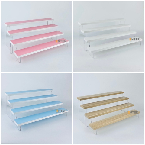 Kệ trưng bày Enter TB414 4 tầng 400x224x163mm, Kệ bậc thang để bàn, Kệ trưng bày nước hoa, mô hình