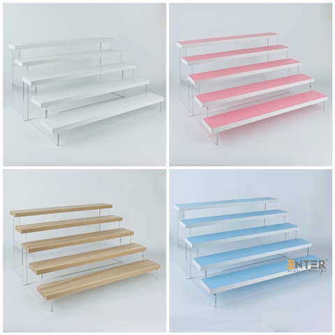Kệ trưng bày Enter TB514 5 tầng 400x280x203mm, Kệ bậc thang để bàn, Kệ trưng bày nước hoa, mô hình