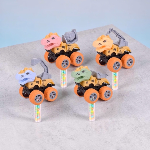 Kẹo nổ + đồ chơi xe khủng long công trình Okelaaa 5g (6)