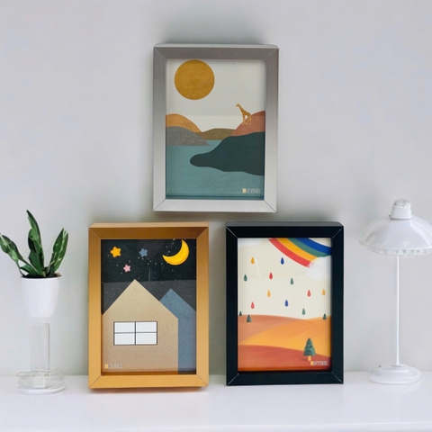 Khung hình nhôm cao cấp Enter KH202 20x25cm