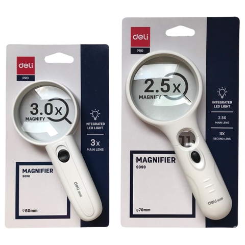 Kính lúp Deli 9099 / 9098 có đèn